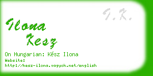 ilona kesz business card